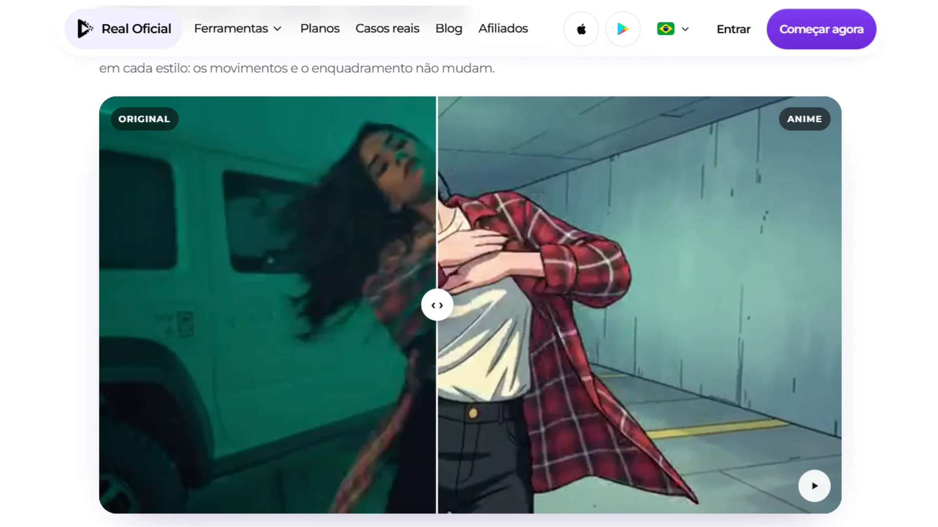 Real Oficial mudança estilo IA